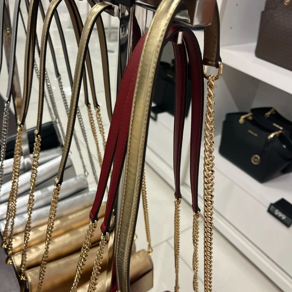 Michael Kors Gold Embellished Whitney Shoulder Bag - Picture 11 of 11